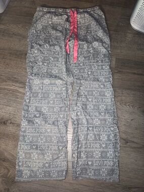 Victoria’s Secret PINK RARE 2013 Grey Winter LOVEPINK pajama pants